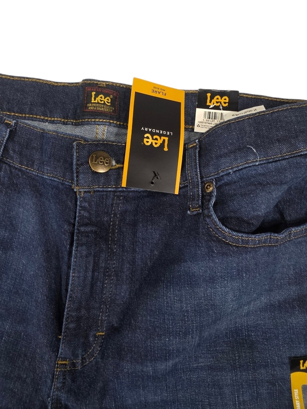 Lee Legendary Inner Strength Flare Jeans Dark Wash Size 16 Short NWT - Picture 9 of 13